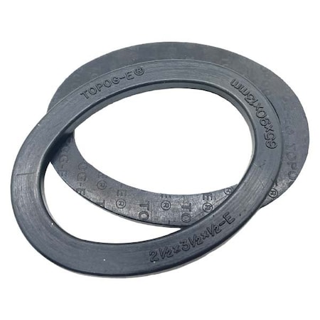 Handhole Gasket, Series 180, Black Rubber, 3 In X 4 In X 5/8 In, Elliptical, PK 2